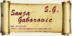 Sanja Gaborović vizit kartica